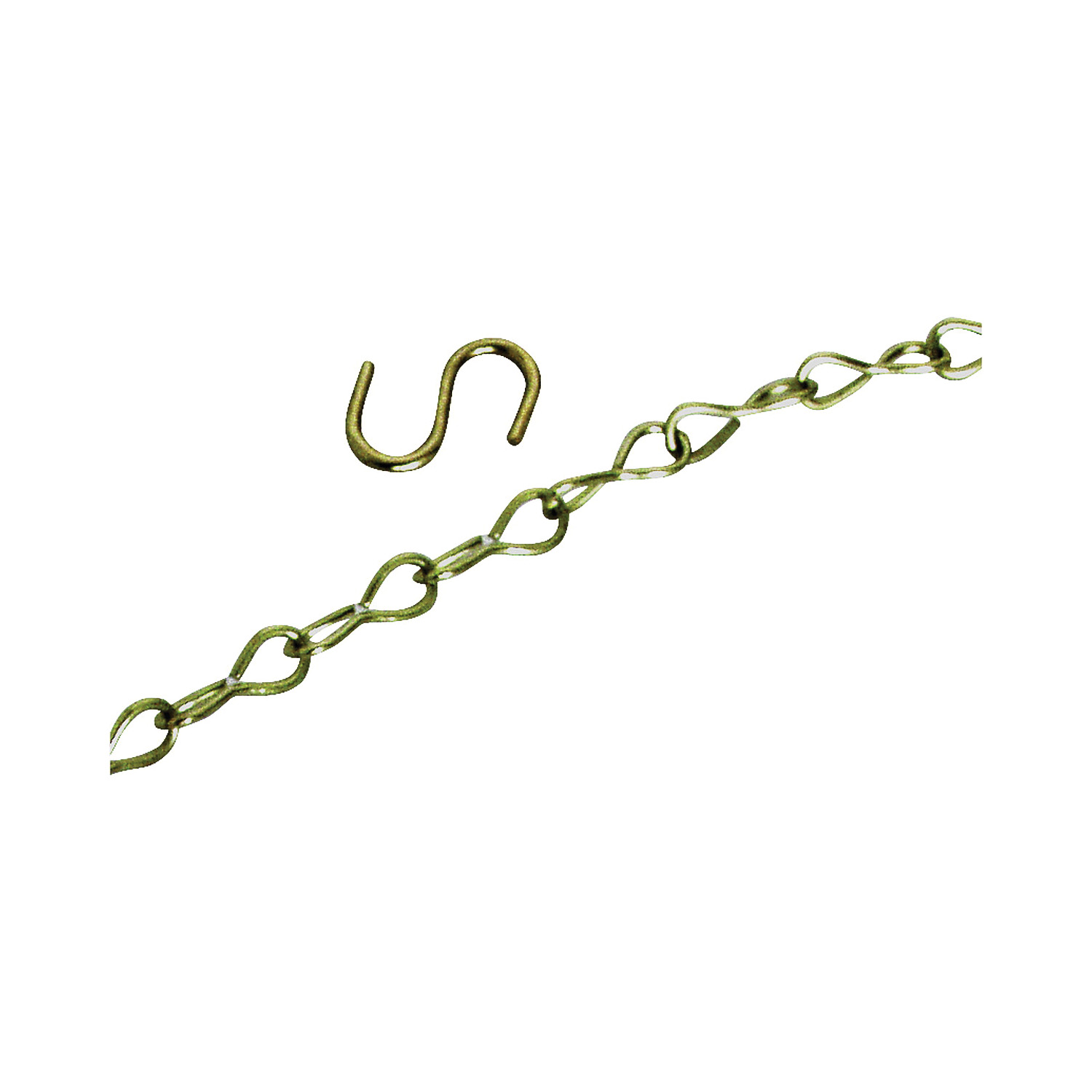 GB0033L Planter Chain, 18 in L, Steel, Brass, Ceiling Mount Mounting