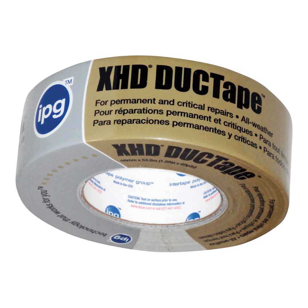 9600 Duct Tape, 60 yd L, 1.88 in W, Cloth Backing, Silver