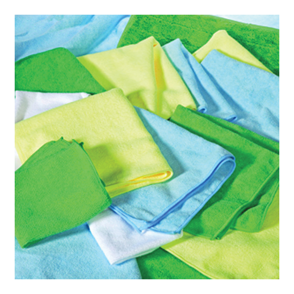 MFMP12BL Wiping Cloth, 12 in L, 12 in W, Microfiber Cloth