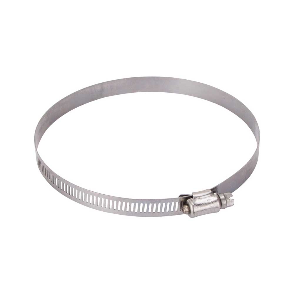 HCRSS80 Perforated Hose Clamp, Clamping Range: 4-5/8 to 5-1/2 in, 300 Stainless Steel, Stainless Steel