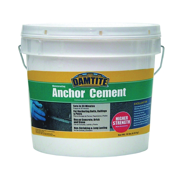 08122 Anchoring Cement, Powder, Gray, 48 hr Curing, 10 lb Pail