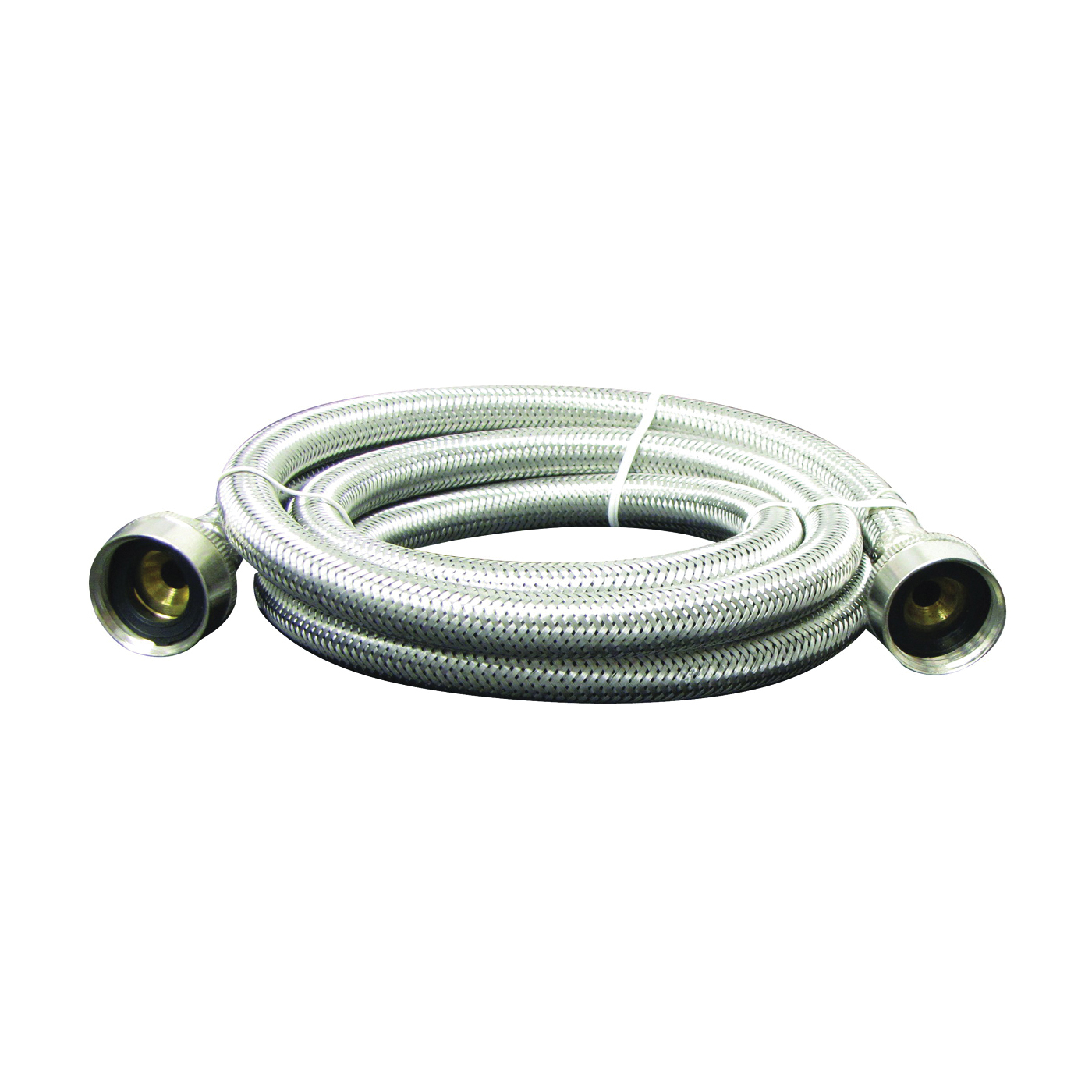 PP22816 Washing Machine Discharge Hose, 3/4 in ID, 6 ft L, FGH x FGH, Stainless Steel