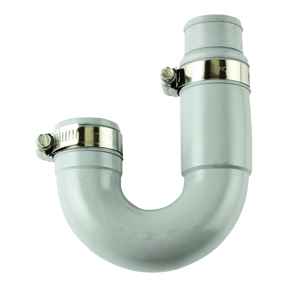 FT-150 J-Bend, Hose Clamps, PVC/Stainless Steel, Gray