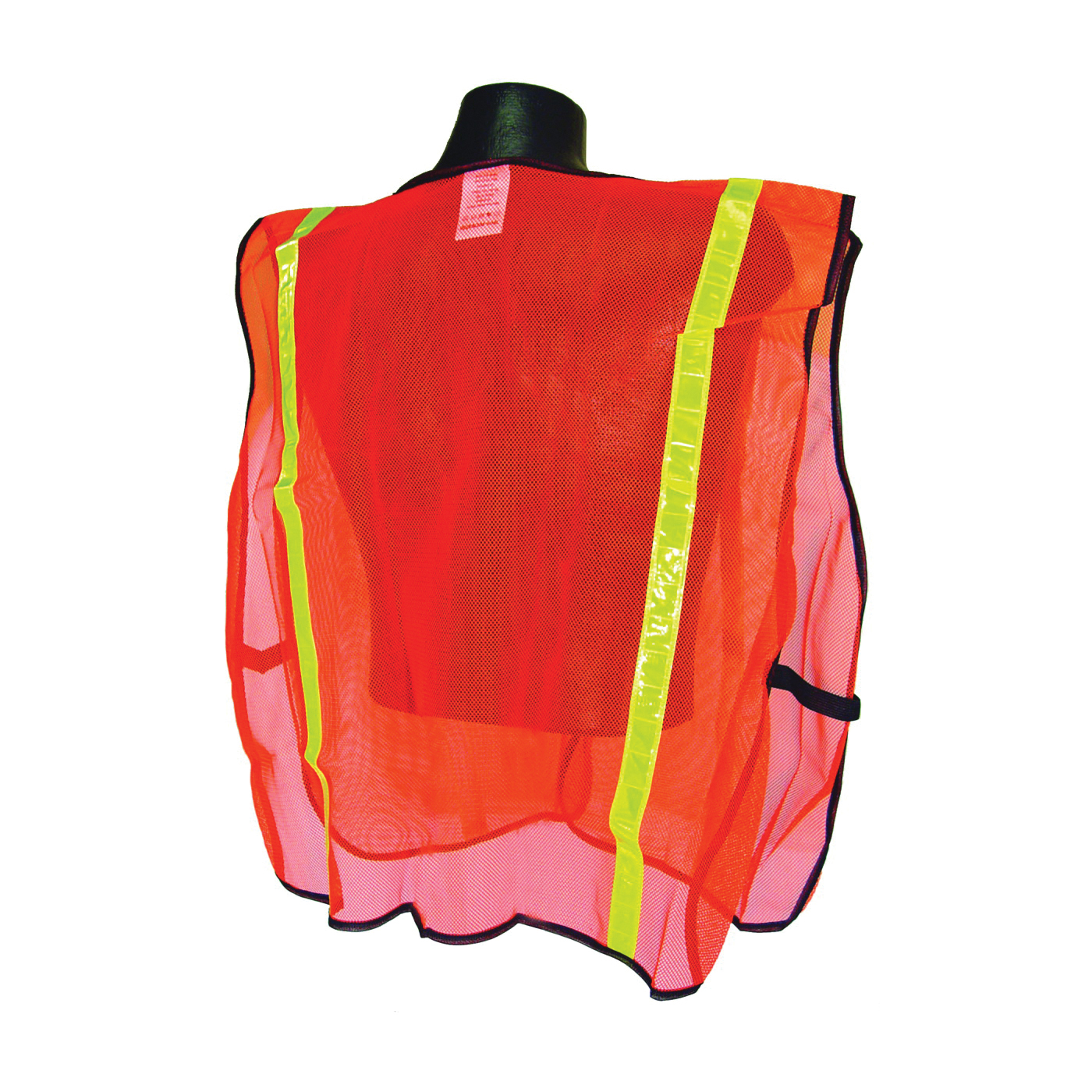 SVO1 Non-Rated Safety Vest, XL, Polyester, Green/Orange/Silver, Hook-and-Loop Closure