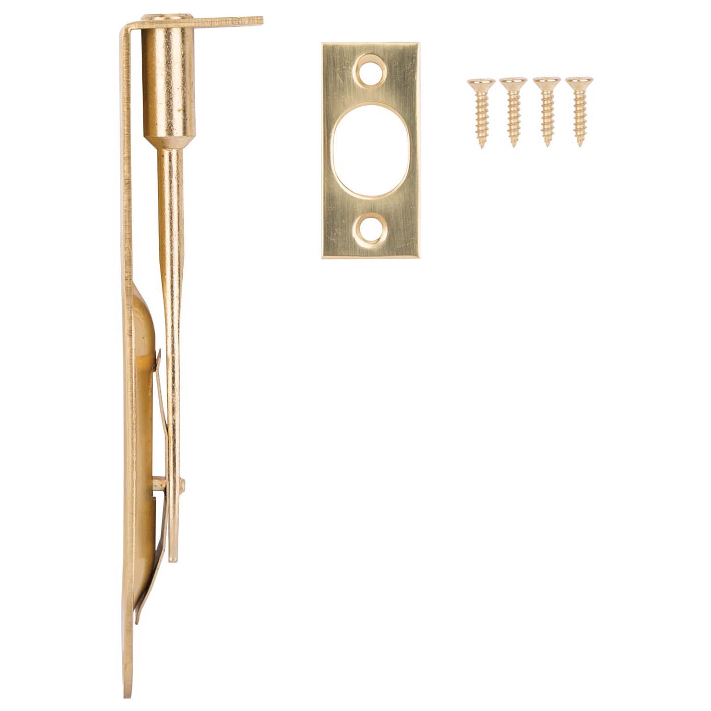 LR-004-PS Flush Bolt, 1 x 1/2 in Bolt Head, 5 in L Bolt, Solid Brass, Polished Brass