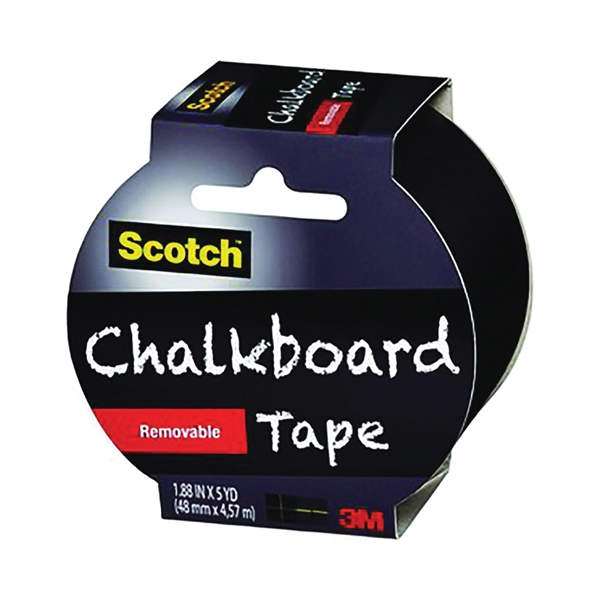 Scotch 1905R-CB-BLK Duct Tape, 5 yd L, 1-7/8 in W, Black - 1