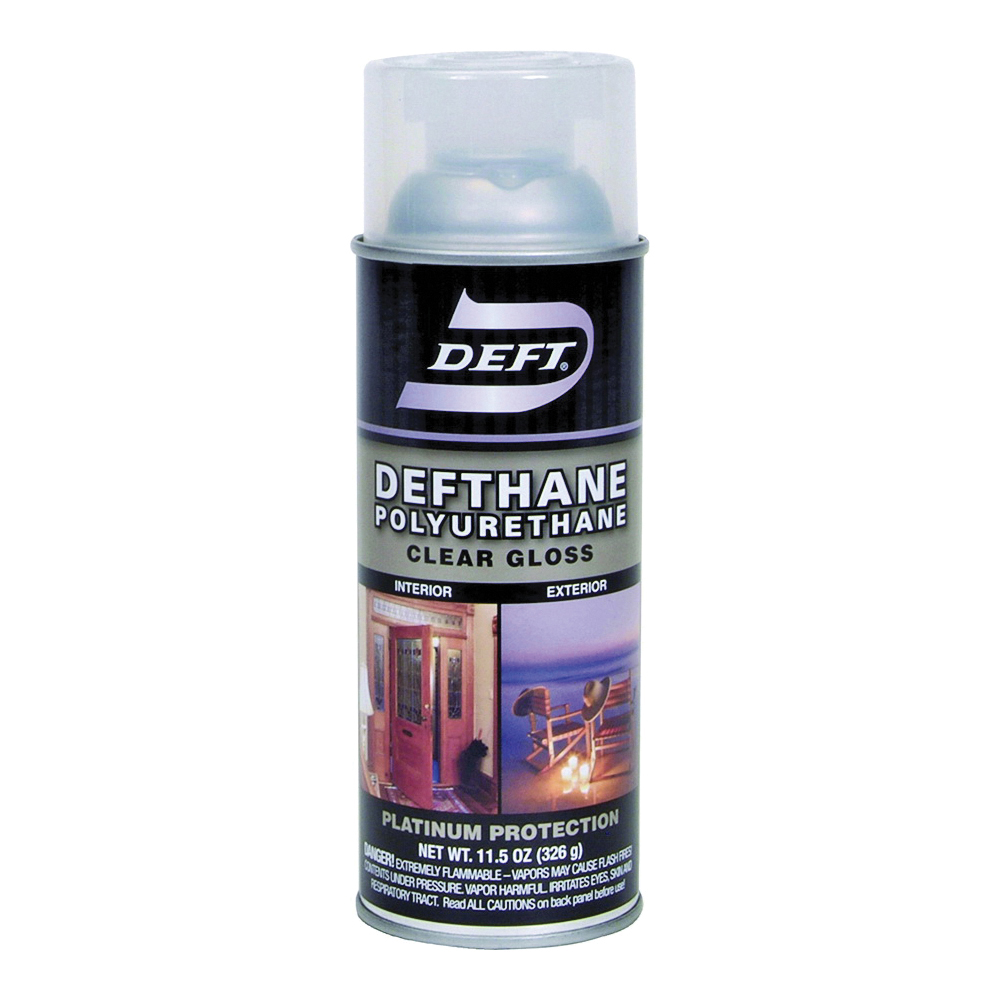 Defthane 020-13 Polyurethane, Gloss, Liquid, Amber, 11.5 oz, Aerosol Can