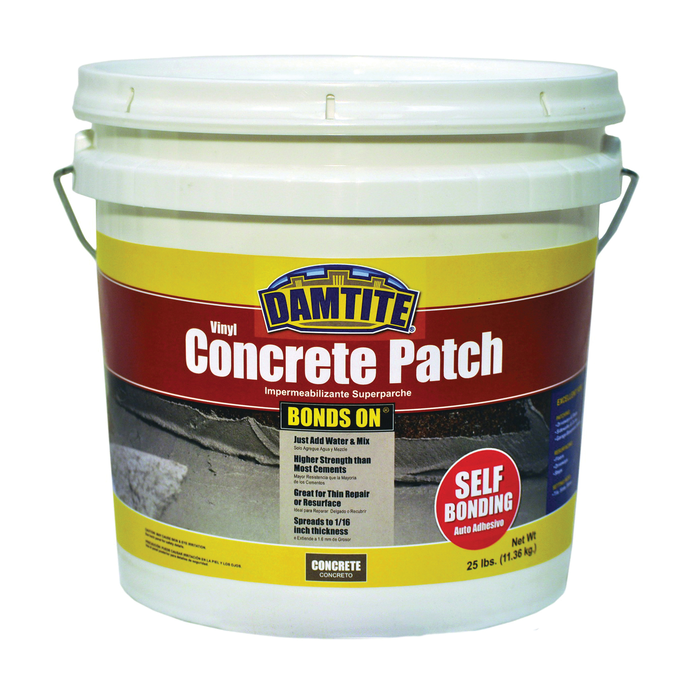 04025 Vinyl Concrete Patch, Gray, 25 lb Pail
