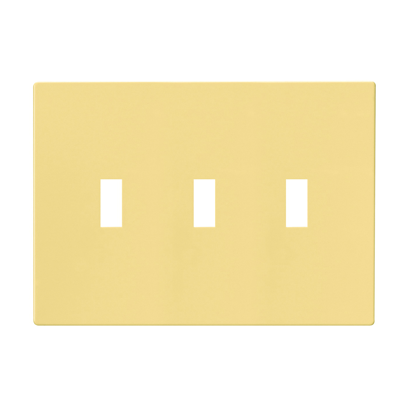 Eaton Wiring Devices PJS3V Wallplate, 4-7/8 in L, 6-3/4 in W, 3 -Gang, Polycarbonate, Ivory, High-Gloss