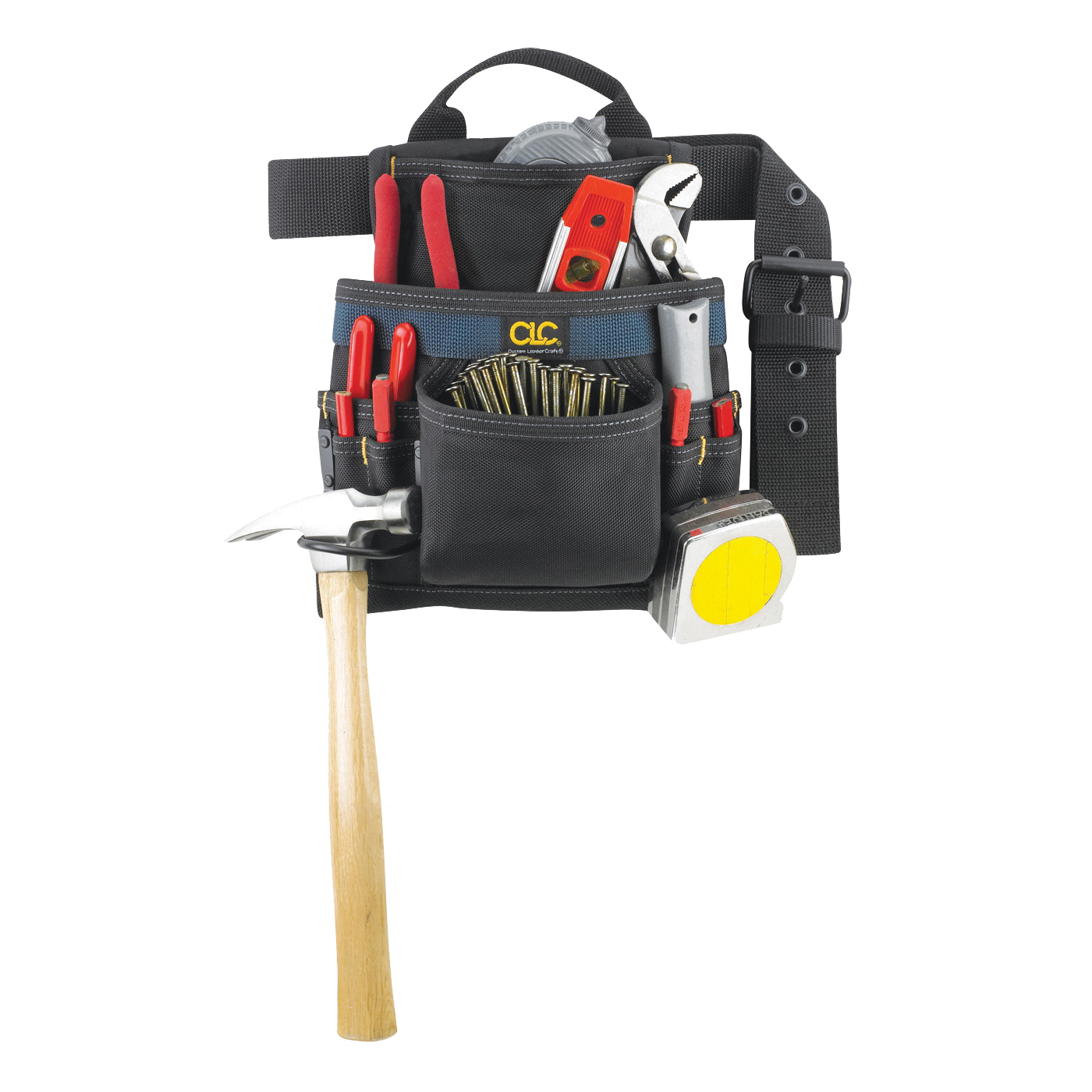 Tool Works Series 2823 Nail/Tool Bag, 10-Pocket, Polyester