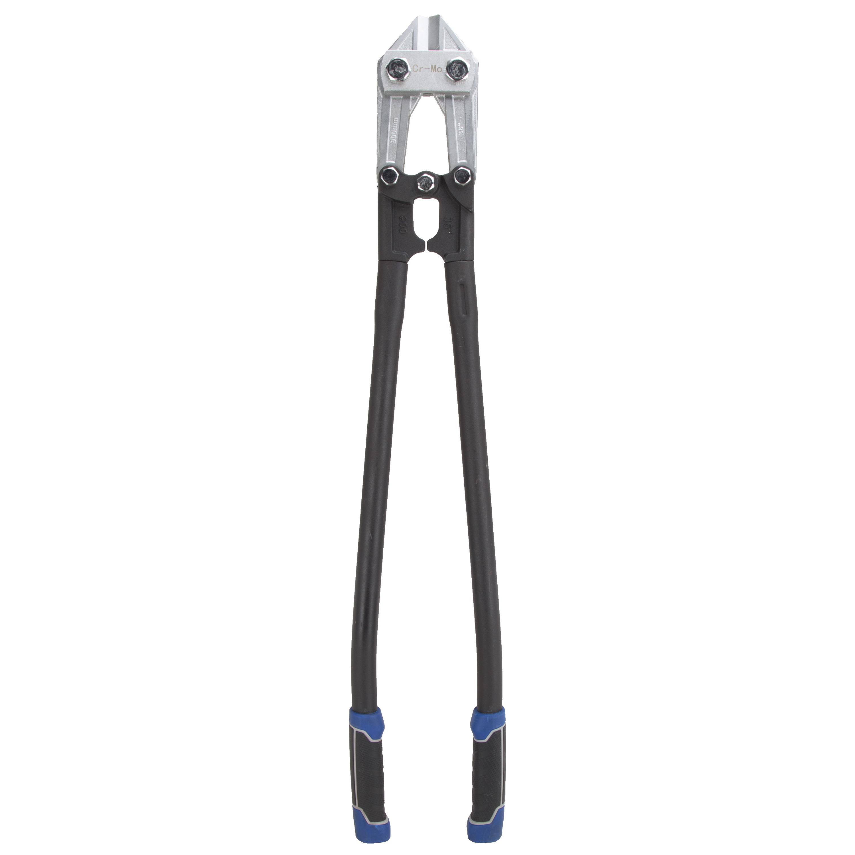 JL-WD-0636 Bolt Cutter, 10 mm Cutting Capacity, Chrome-Molybdenum Steel Jaw, 36 in OAL, Black/Blue Handle