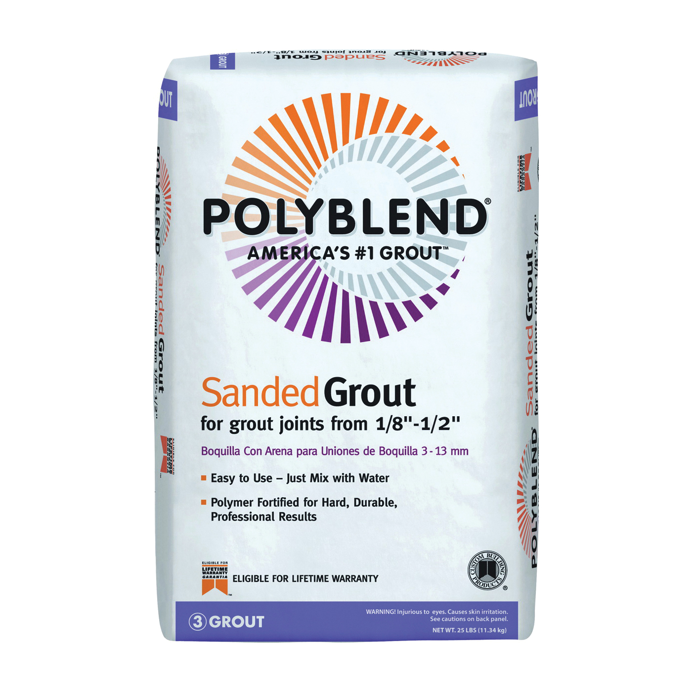 Custom PBG12225 Tile Grout, Linen, 25 lb Bag