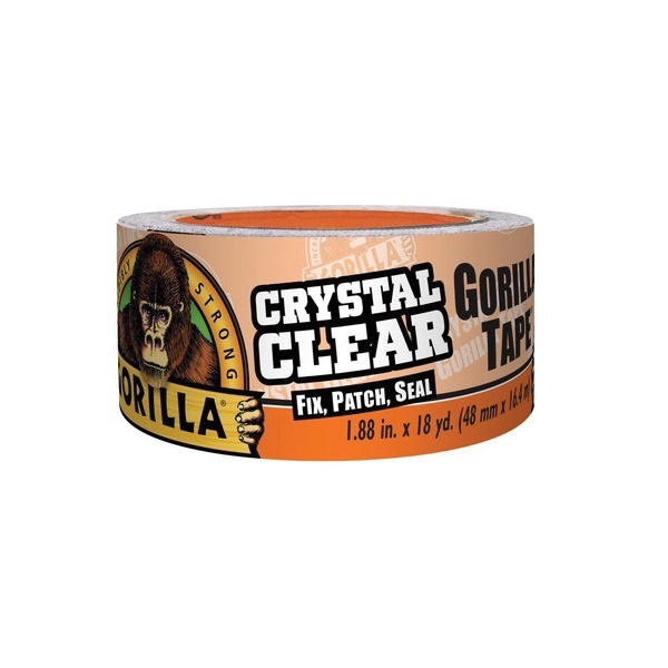 Gorilla Clear Repair Duct Tape 1.88" x 9 yd Fix Patch Seal Strong Tool 