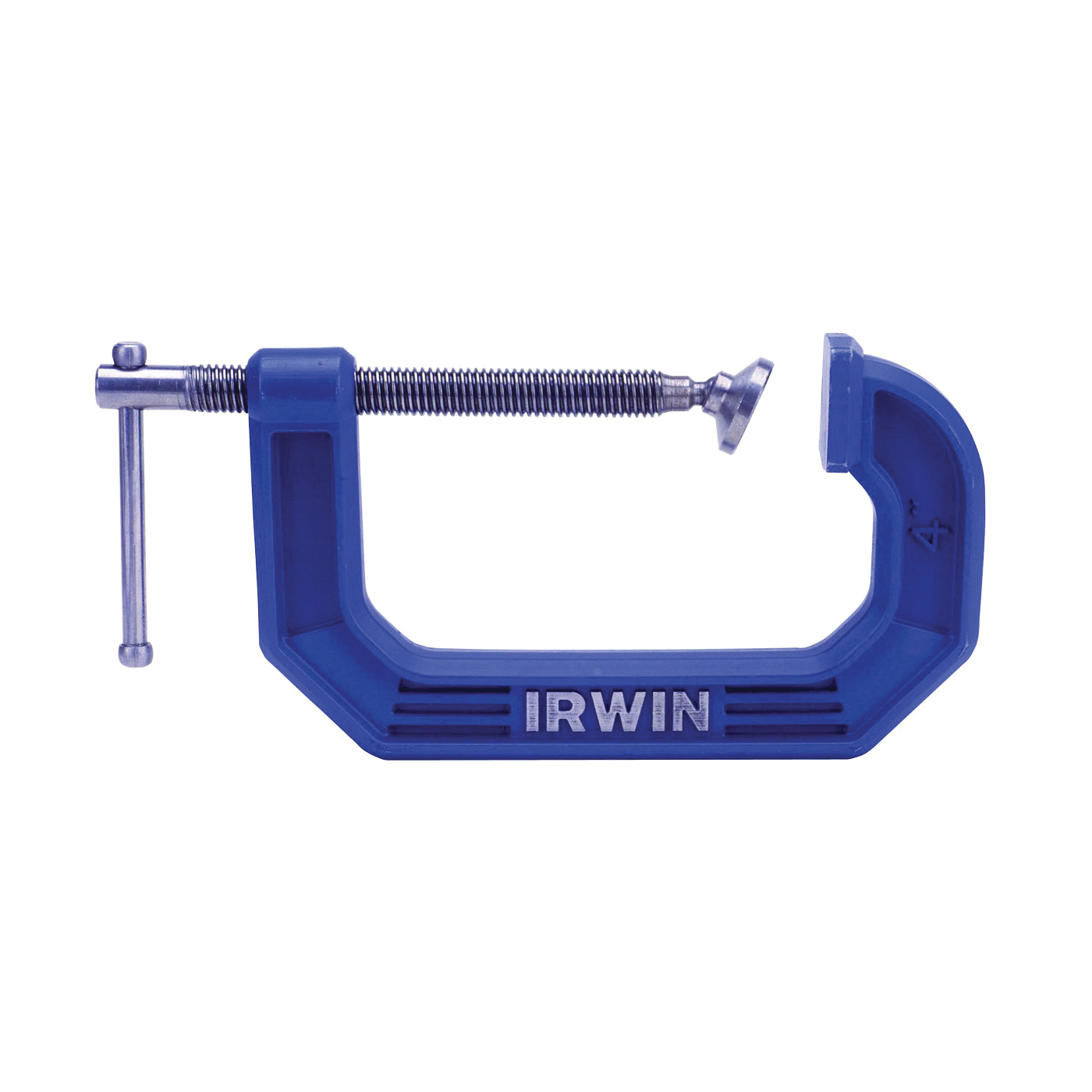 225105 C-Clamp, 10 lb Clamping, 5 in Max Opening Size, 3-1/4 in D Throat, Steel Body, Blue Body