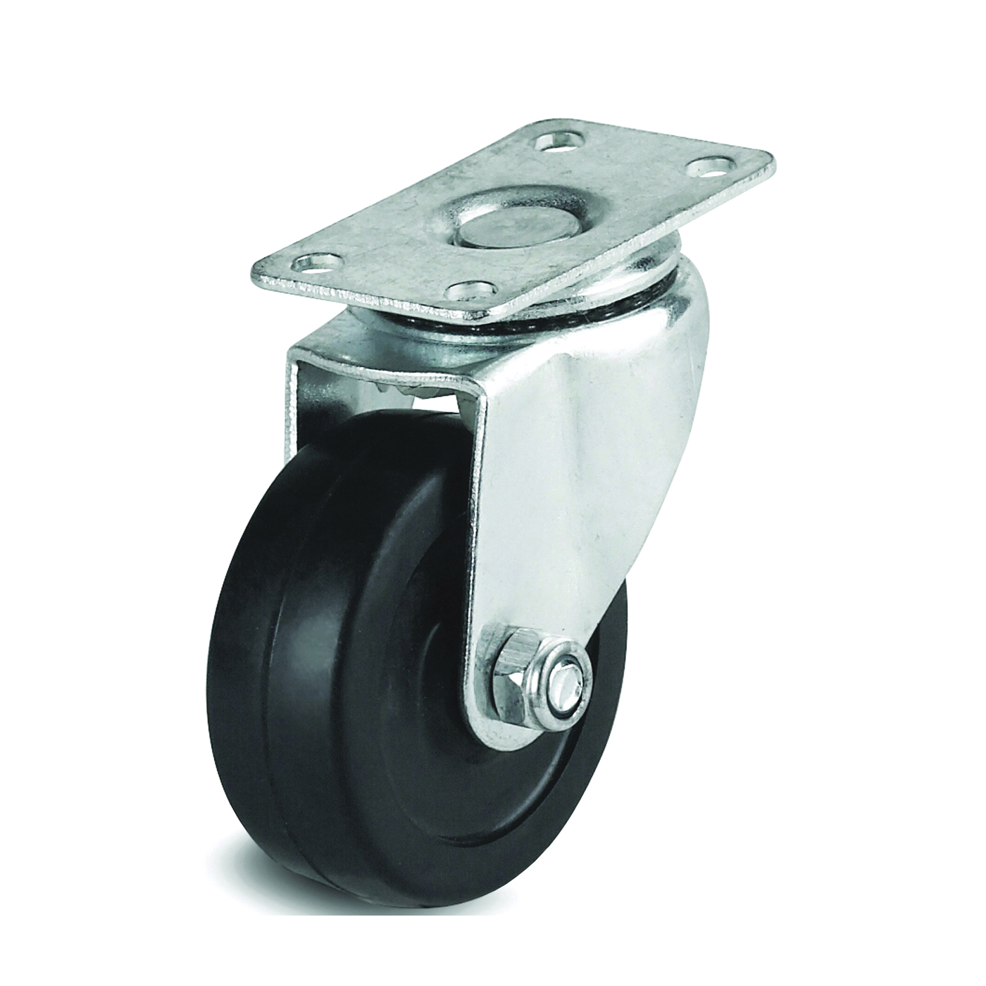 Dh Casters C-L20P2RS Swivel Caster, 2-1/16 x 1-1/4 in Plate, 2-5/8 in H Dimensions, 2 in Dia Wheel, 13/16 in W Wheel