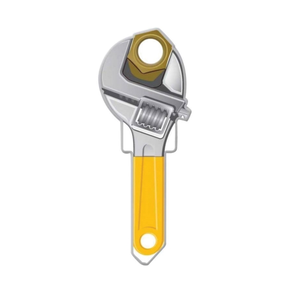 Lucky Line Key Shapes Series B123S Key Blank, Brass, Enamel, For: Schlage Locks - 1