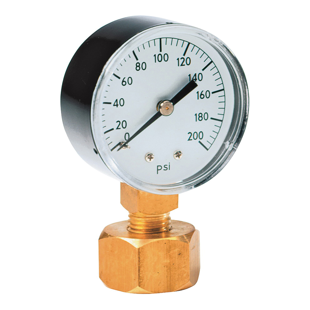 P2A Water Pressure Gauge, Brass