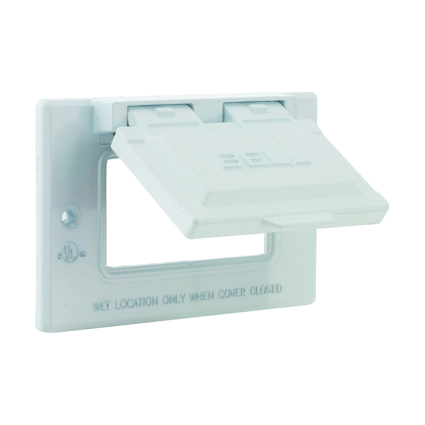 5101-1 Cover, 2-13/16 in L, 4-9/16 in W, Metal, White, Powder-Coated