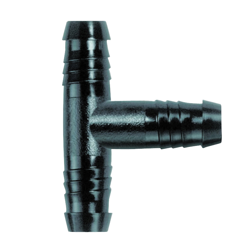 EZ Series SWGT1/2TEE Swing Pipe Tee, 1/2 in Connection, Spiral Barb, Polyethylene, Black
