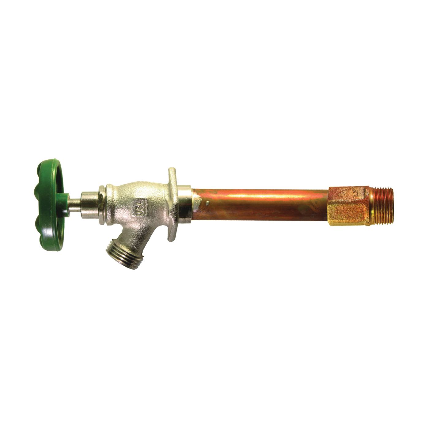 456 Series 456-04LF Wall Hydrant, 1/2 in Inlet, MIP x Copper Sweat Inlet, 3/4 in Outlet, 13 gpm