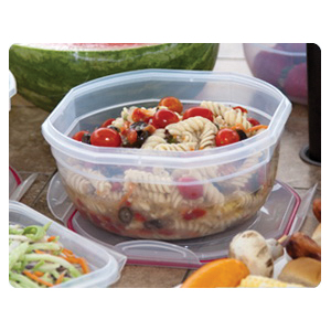 Sterilite Ultra•Seal 03938604 Storage Bowl, 2.5 qt Capacity, Clear/Rocket Red, 8-1/8 in Dia, 5-5/8 in H - 4