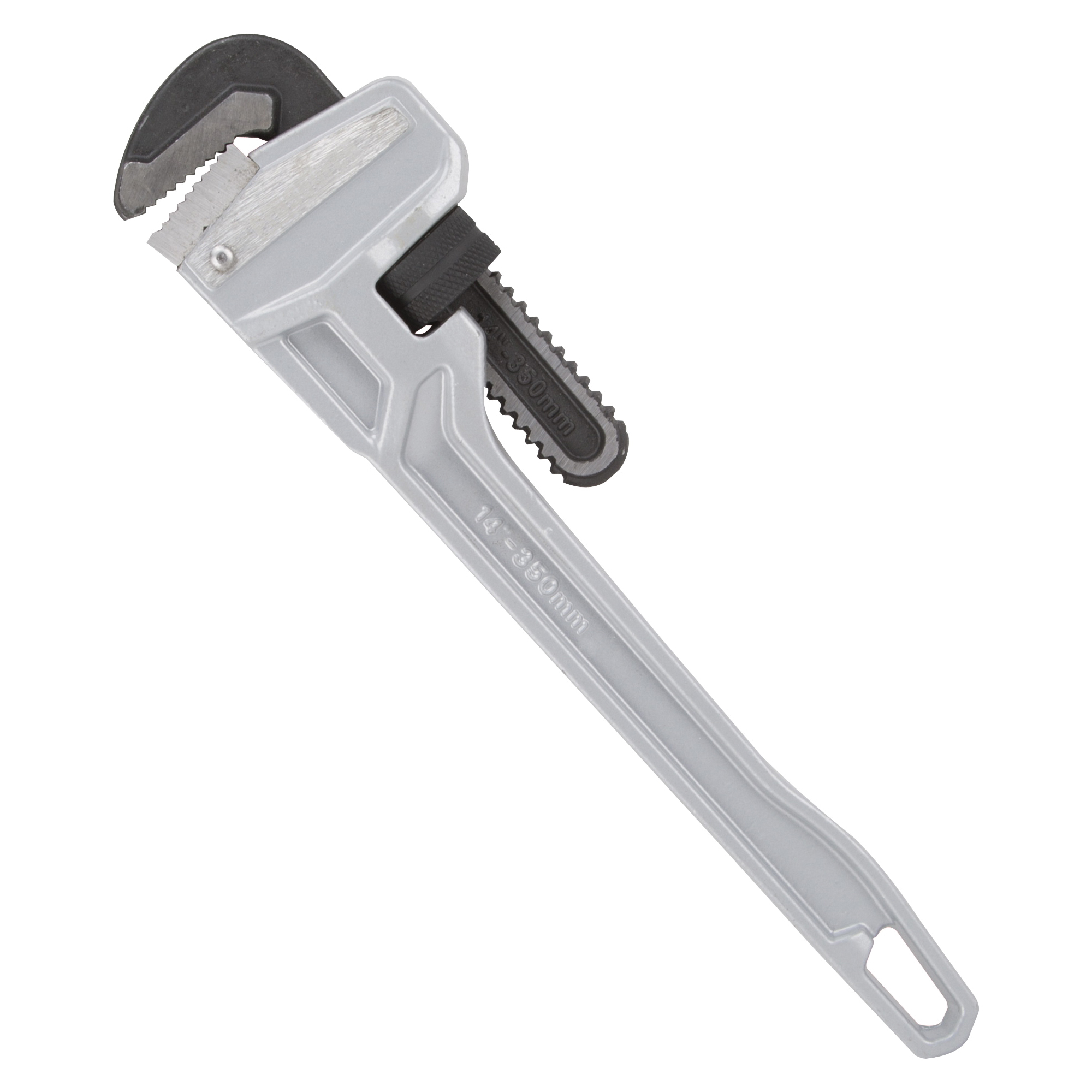Vulcan JL40140 Pipe Wrench, 38 mm Jaw, 14 in L, Serrated Jaw, Aluminum, Powder-Coated, Heavy-Duty Handle