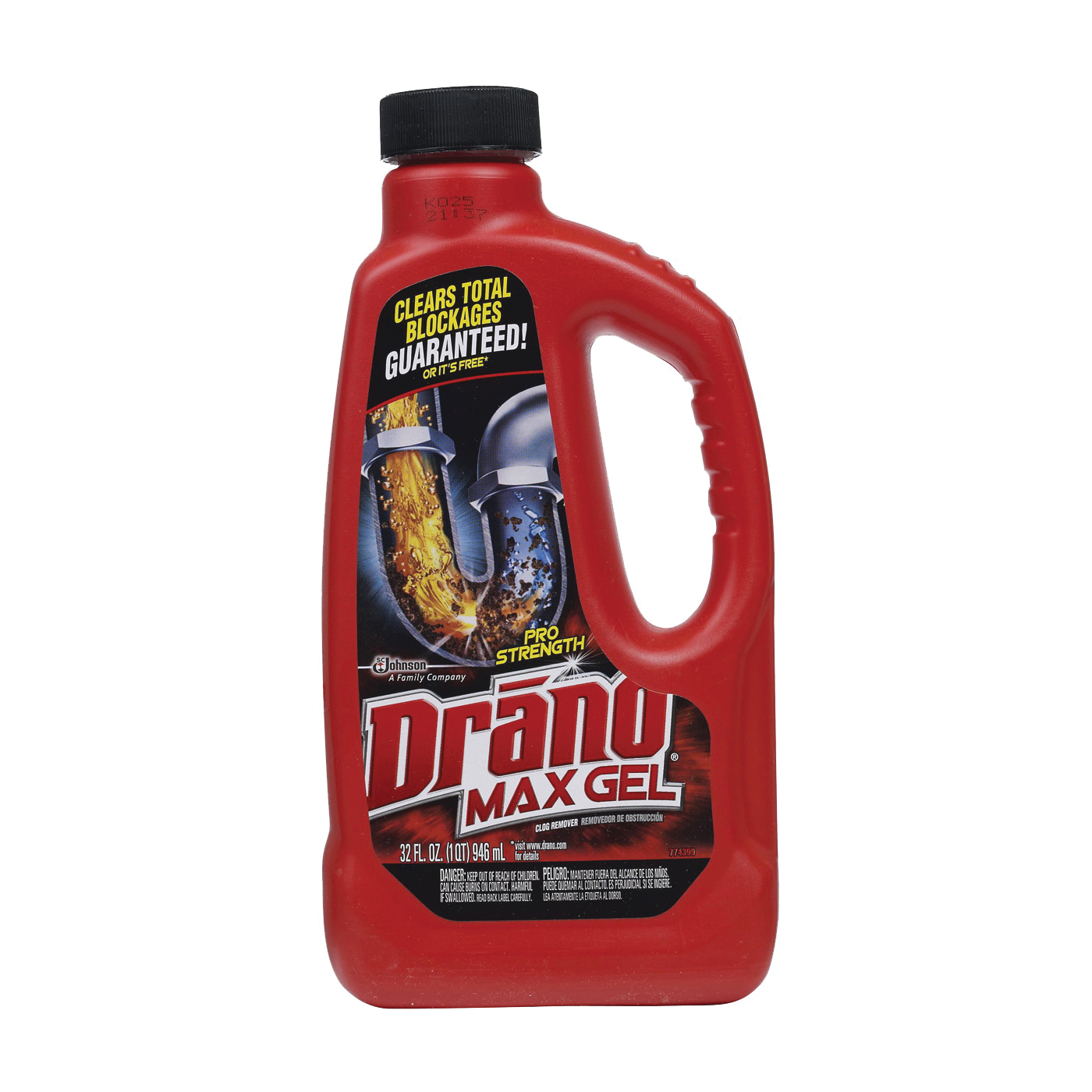 Drano Max Gel 00117 Clog Remover, Liquid, Natural, Bleach, 32 oz Bottle - 1