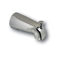 Lincoln 102494 Universal Bathtub Spout with Diverter, 1/2 in Connection, Chrome Plated