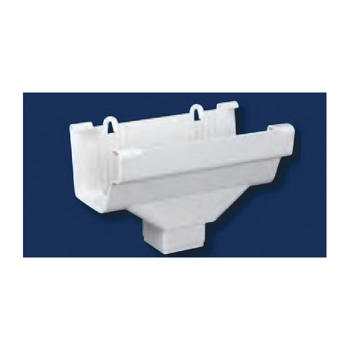 M0706 Gutter End Outlet, Vinyl, White