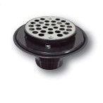 Lincoln 113074 Tile Drain with Strainer, ABS, Specifications: 3-3/8 in C-C Screw Holes, 4 in OD Strainer