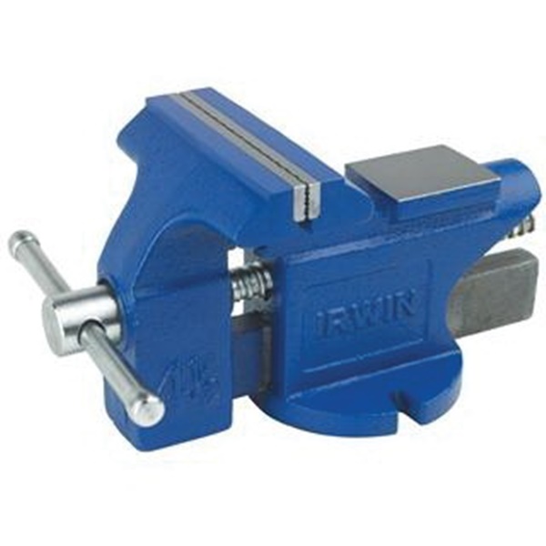 2026303 Bench Vise, 4 in Jaw Opening, 4-1/2 in W Jaw, 2-3/8 in D Throat, Cast Iron/Steel, Pipe Jaw