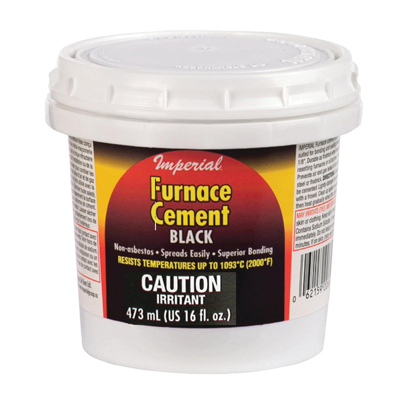 KK0295-A Furnace Cement, Paste, Black, 16 oz Tub