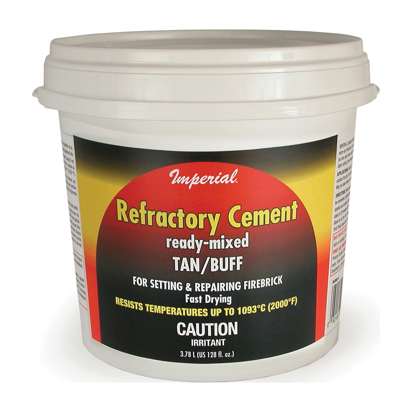 KK0308 Refractory Cement, Paste, Buff/Tan, 128 fl-oz Tub