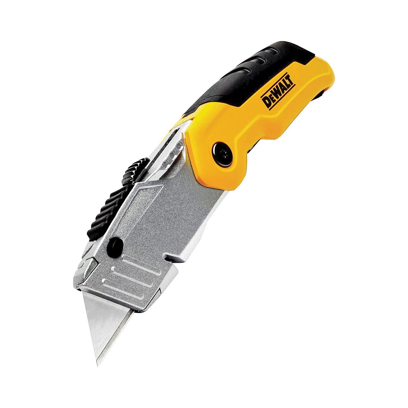 DeWALT DWHT10035L Utility Knife, 2-1/2 in L Blade, Stainless Steel Blade, Long Handle, Black/Yellow/Silver Handle - 1