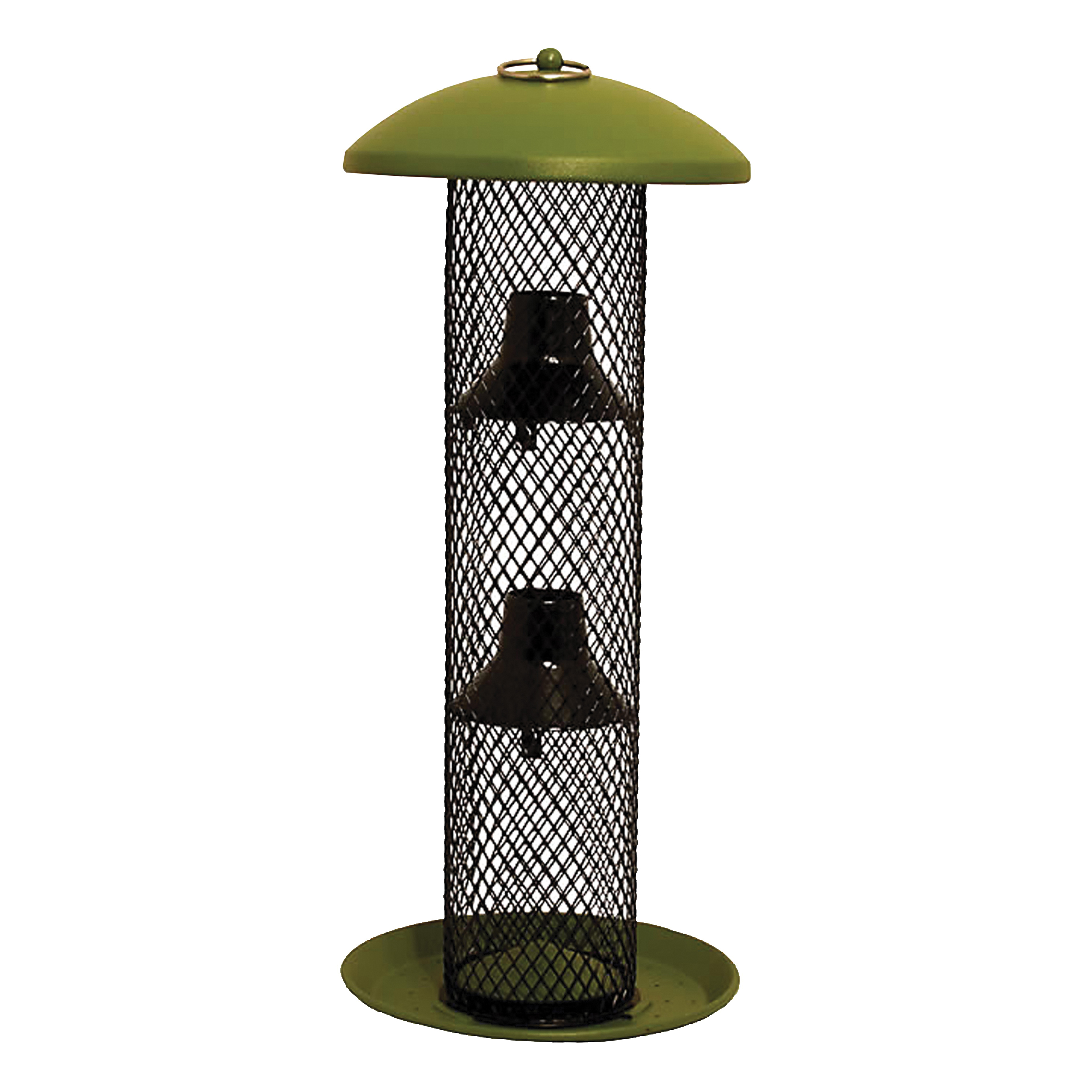 NO/NO GSS00347 Wild Bird Feeder, 16-1/2 in H, 1.5 lb, Metal, Green, Powder-Coated, Hanging Mounting