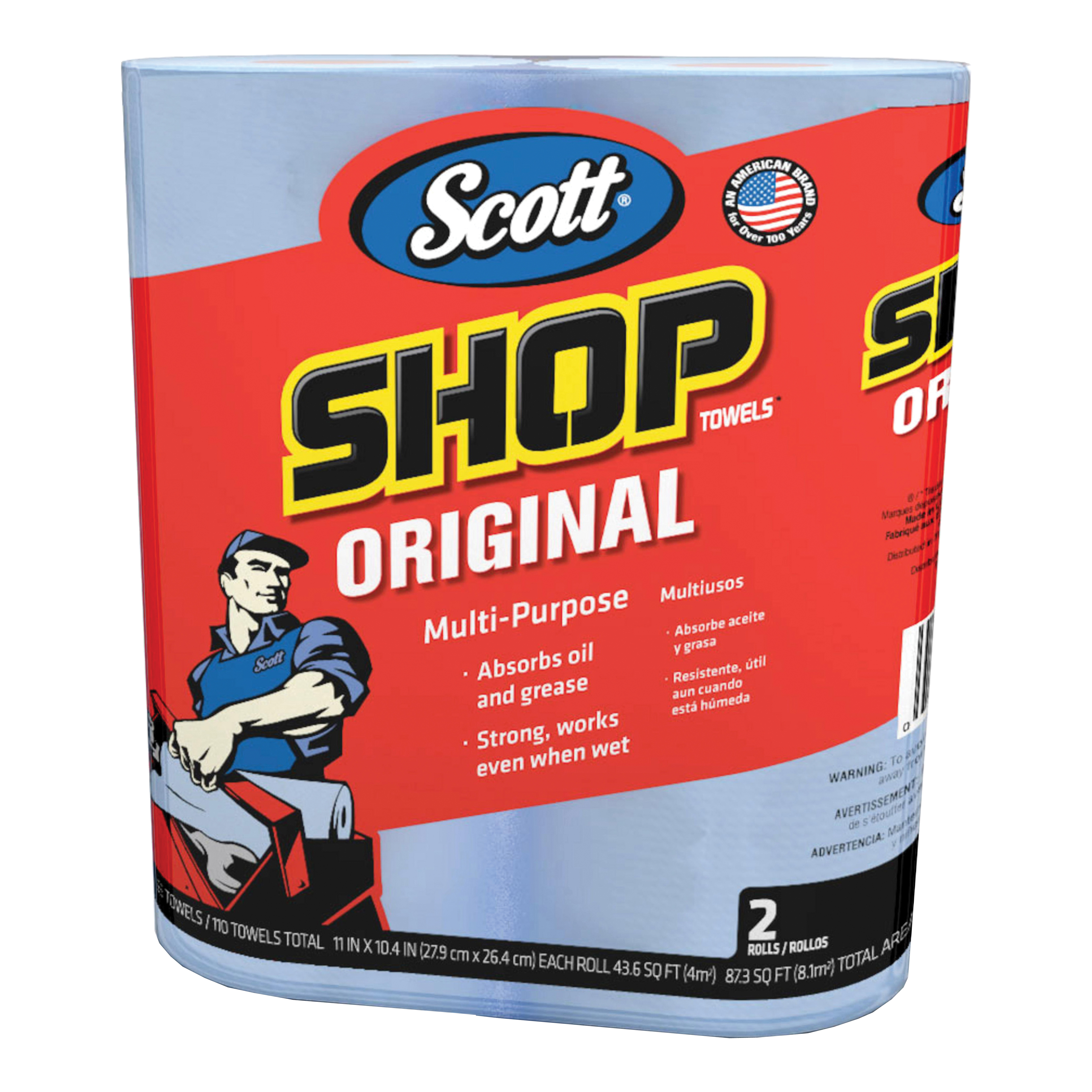 Scott 75040 Shop Towel, Paper, Blue - 1