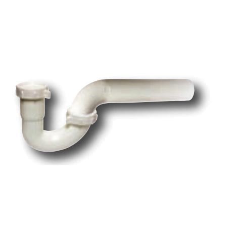 Lincoln 108958 P-Trap, 1-1/4 in, Slip x Tube, PVC, White