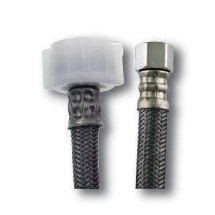 Lincoln 109589 Toilet Supply Line, 3/8 in Inlet, Compression Inlet, 7/8 in Outlet, Ballcock Outlet, 16 in L