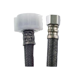 Lincoln 109592 Toilet Supply Line, 3/8 in Inlet, Compression Nut Inlet, 7/8 in Outlet, Ballcock Nut Outlet, 20 in L