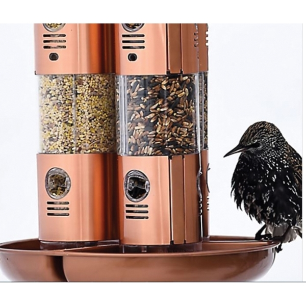 Perky-Pet 7103-2 Triple-Tube Bird Feeder, 24.6 in H, 10 lb, Copper, Hanging/Pole Mounting - 4