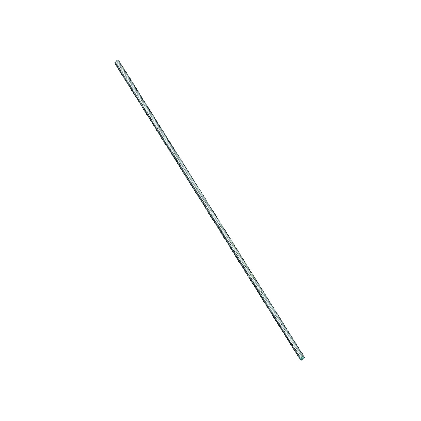 N179-408 Threaded Rod, #10-24 Thread, 24 in L, A Grade, Steel, Zinc, UNC Thread