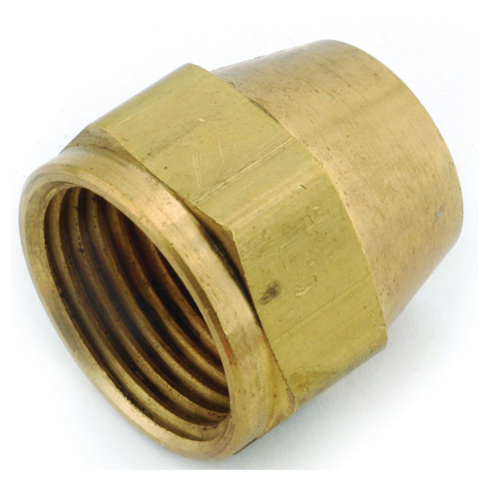 Anderson Metals 754014-05 Short Nut, 5/16 in, Flare, Brass - 1