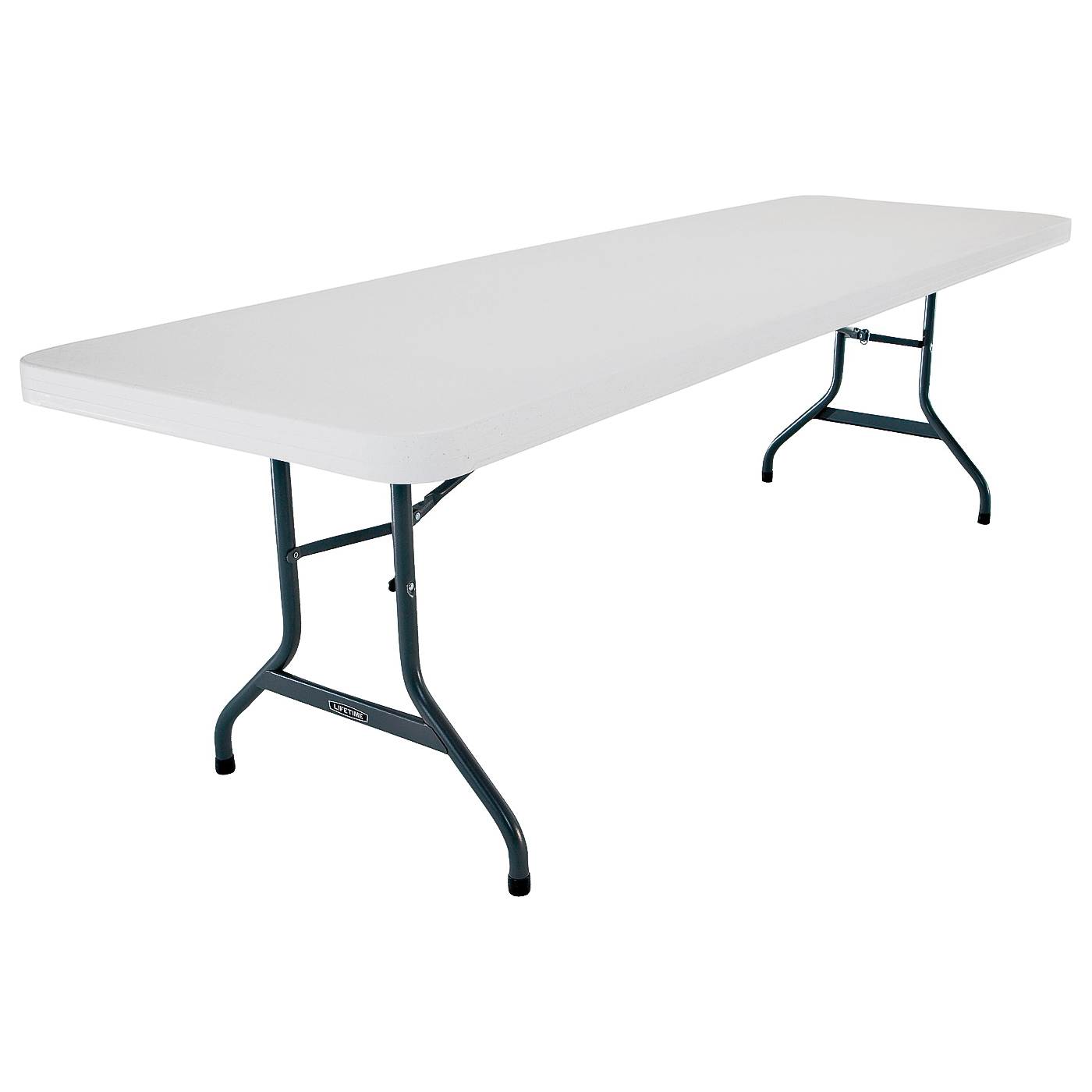 2980 Folding Table, Steel Frame, Polyethylene Tabletop, Gray/White