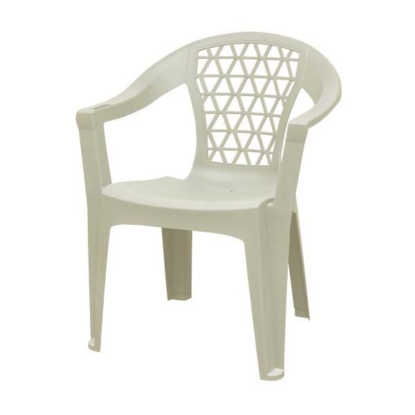Adams Penza 8220-48-3700 Stack Chair, 24.7 in W, 23 in D, 32 in H, Polypropylene, White