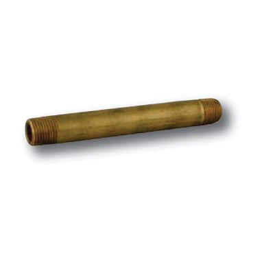 Lincoln 454120 Pipe Nipple, 1/2 in, Brass, 2 in L
