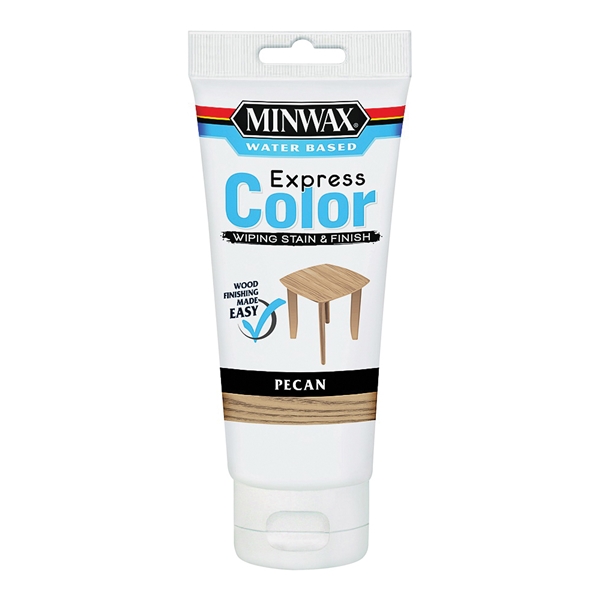 Minwax Express Color 30802 Wiping Stain and Finish, Pecan, Liquid, 6 oz, Tube