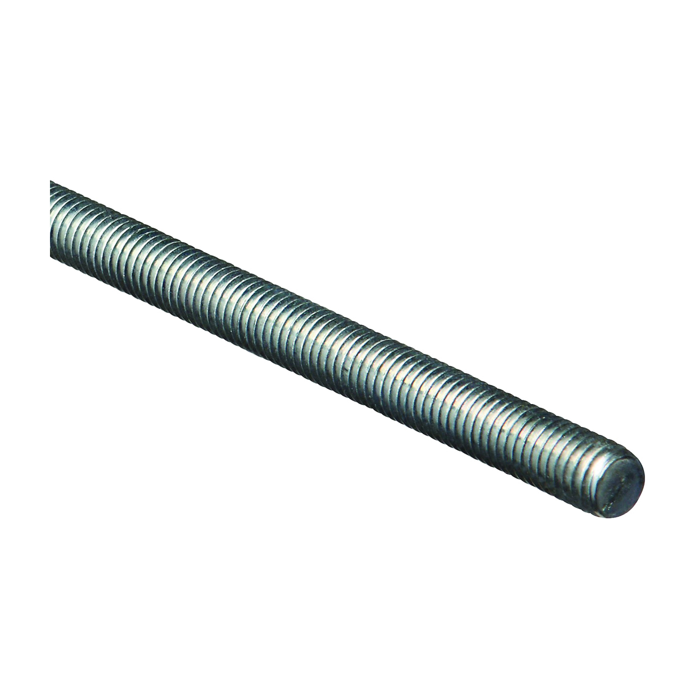 N179-440 Threaded Rod, 7/16-14 Thread, 24 in L, A Grade, Steel, Zinc, UNC Thread