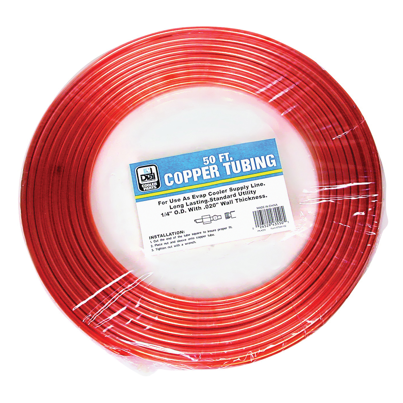 4355 Cooler Tubing, Copper, For: Evaporative Cooler Purge Systems