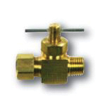 Lincoln 127413 Straight Needle Valve, 1/4 x 1/8 in Connection, Compression x MIP, Brass Body