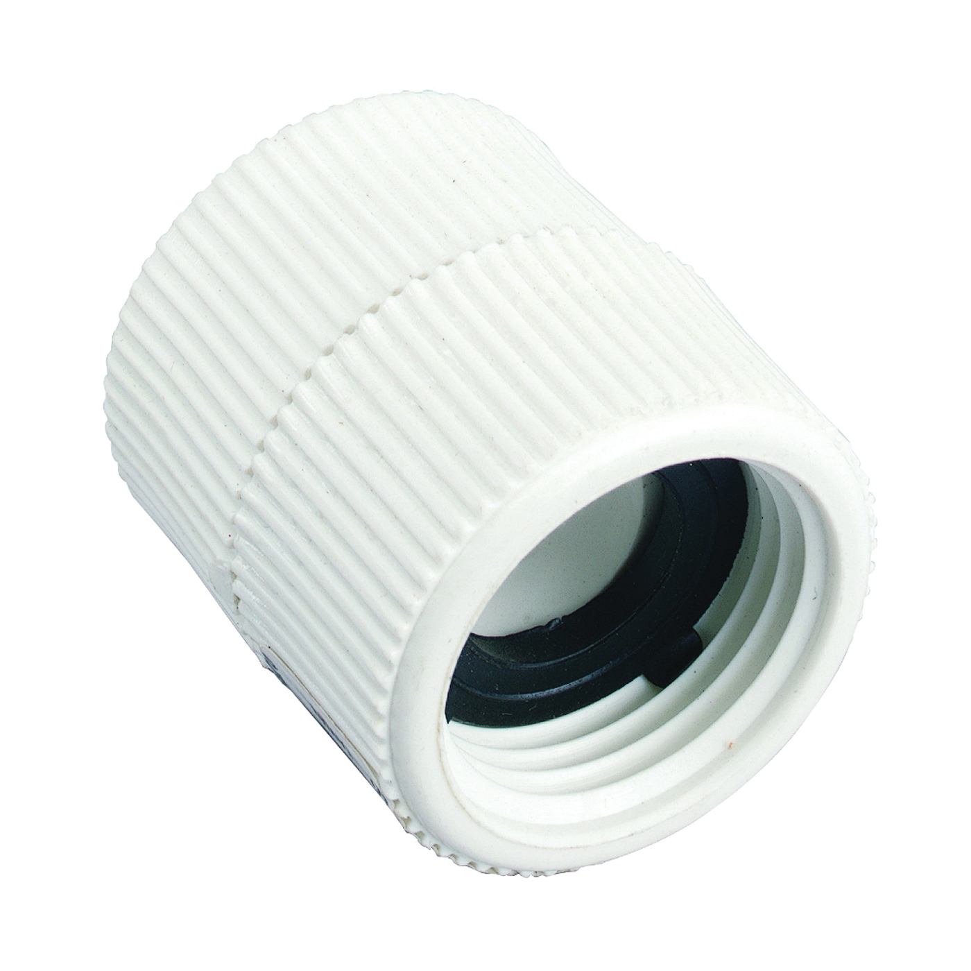 53363 Hose to Pipe Adapter, 3/4 x 3/4 in, FNPT x FHT, Polyvinyl Chloride, White